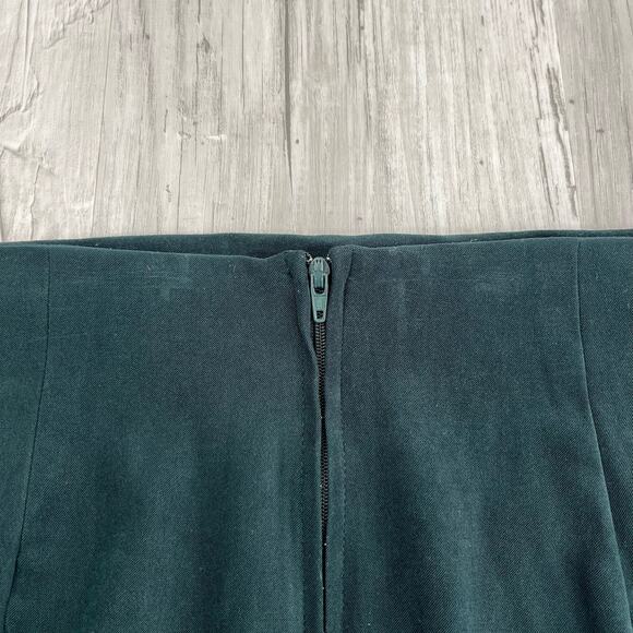 Vintage DBY Green Suede Back Zip Mini Skirt 90s Y2K 7/8 - Picture 4 of 10